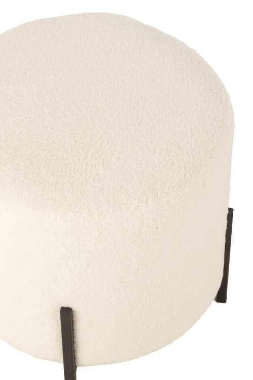 J-Line kruk Schaap - stof/schuim - wit