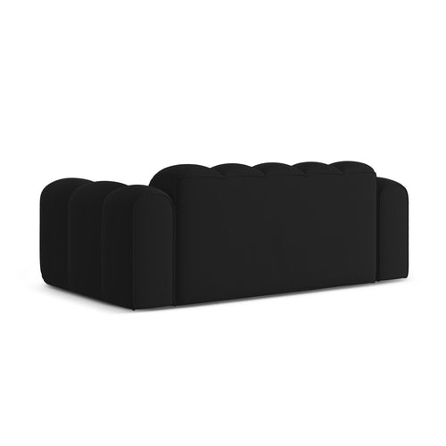 Cosmopolitan Design - Bank Treno 3-zits, flueel zwart - 94x210x70cm