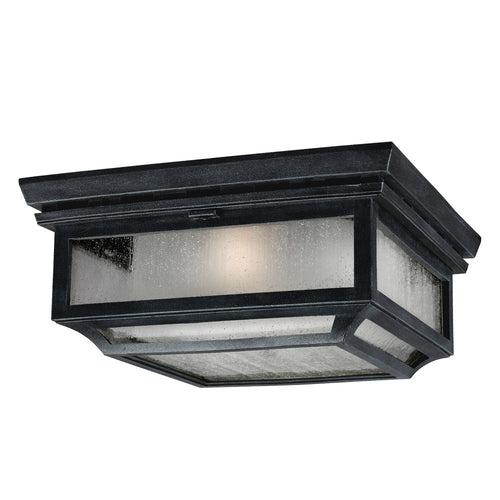Elstead Shepherd - 2 Lichts Badkamer Inbouw Plafondlamp Donker Zink IP44, E27