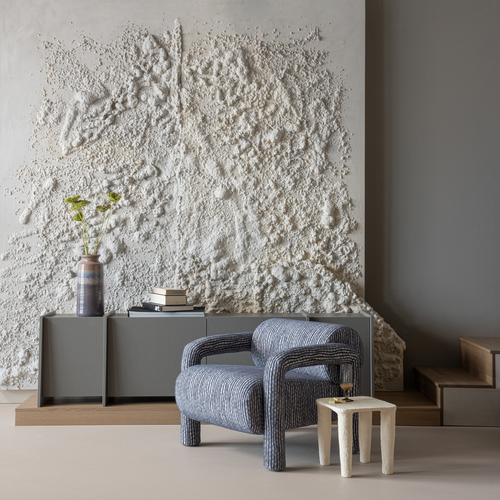 WOOOD fauteuil Lenny - Dessin - Grijsblauw - 65x76x82