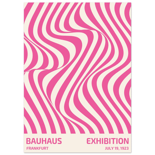 Artfulprints  Bauhaus - Exhibition Frankfurt pink   poster 50x70 cm - vtwonen shop