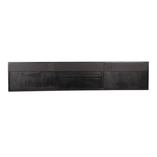 StarFurn Zwevend Tv-meubel New York - Zwart Hout - 160x35x33cm - vtwonen shop