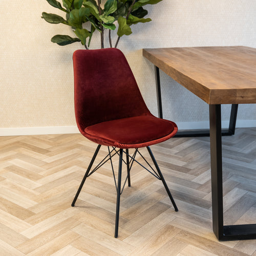 Kick kuipstoel Velvet - Rood - vtwonen shop