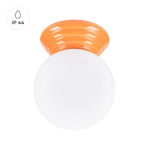 Sollux Lighting Plafondlamp ZORI oranje IP44 - 12x16x12cm