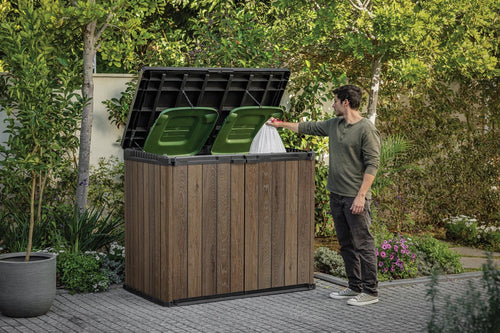 Keter Store It Out Darwin Opbergbox - 1100L - 141x82x117,5 cm - Walnut Bruin - vtwonen shop