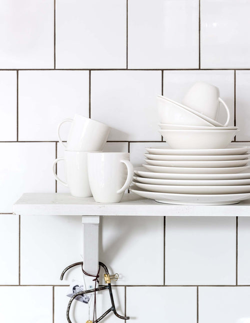 vtwonen - Basic - mokken set van 6 - porselein - wit - 275 ml