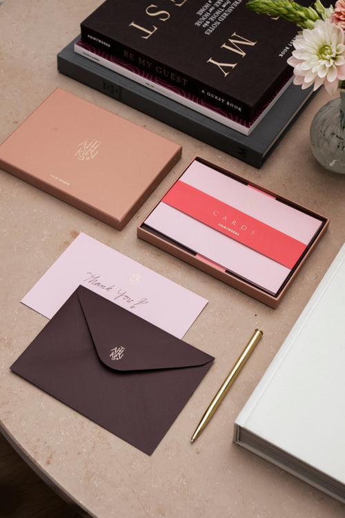 Printworks Kaart & enveloppe set - Thanks - Beige
