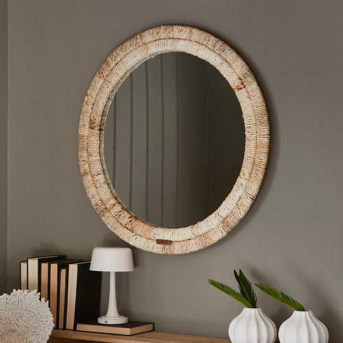 Rivièra Maison Marisol Mirror - Bananenblad, Glas - Naturel - vtwonen shop