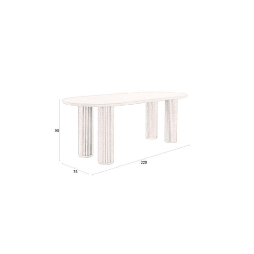 Dutchbone Dean Eettafel - Bruin - vtwonen shop