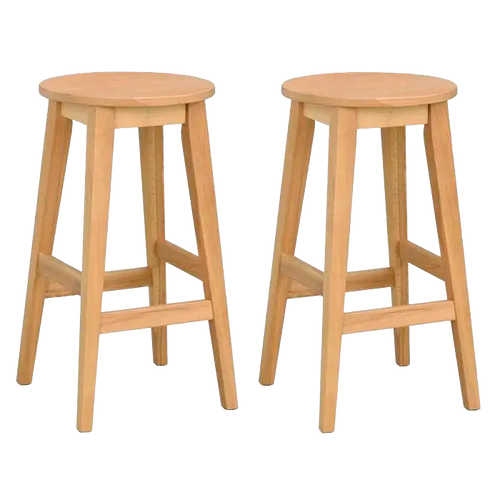 Rowico Home Austin houten barkruk naturel - 65 cm - set van 2