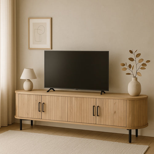 Giga Meubel Tv-meubel Merel - Naturel Mangohout - 200x46x56cm - vtwonen shop