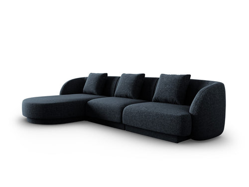 Cosmopolitan Design linker hoekbank Tulum 4-zits, chenille, koningsblauw - 156x255x70cm