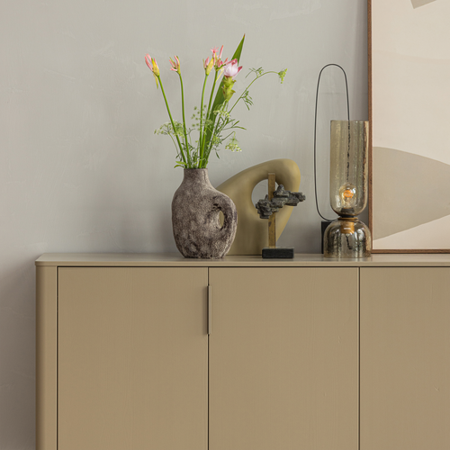 WOOOD tafellamp gehamerd glas 38xø15 cm Gigi - Naturel - vtwonen shop