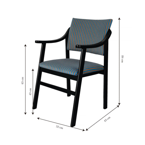 Stoel met armleuningen van beukenhout