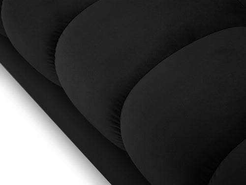 Cosmopolitan Design Bank Bali 3-zits, flueel, zwart - 96x177x75cm