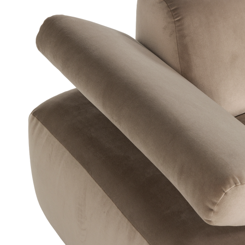 WOOOD 2-zits bank arm links Mojo - Velvet - Khaki - 74x204x97