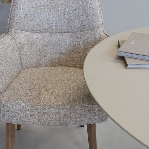 DÉJA Living Eetkamerstoel Zayn - Beige/Naturel - Zithoogte 47cm - Set van 2 - vtwonen shop