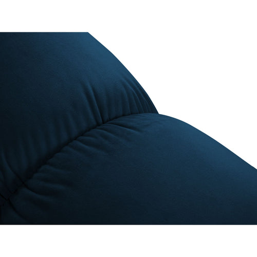 Cosmopolitan Design - Linker modulaire bank Cortina 4-zits, flueel koningsblauw - 94x282x70cm