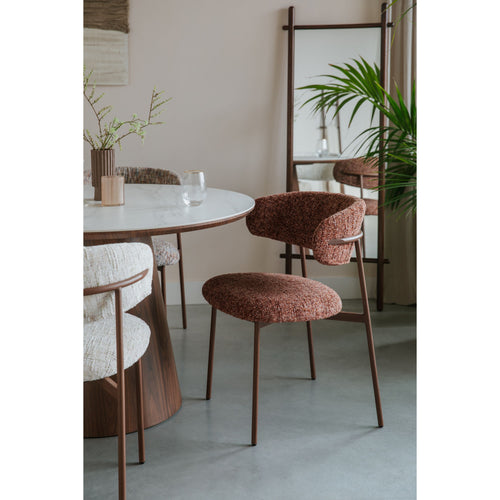 Housecraft Living Claes Eetkamerstoelen Gemêleerd Terra/ rood - Set van 6