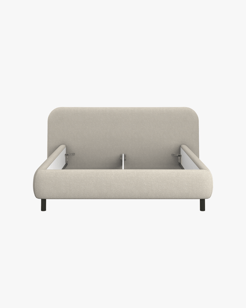 noo.ma Mumo gestoffeerd bed 140x200 Desert Beige Bouclé