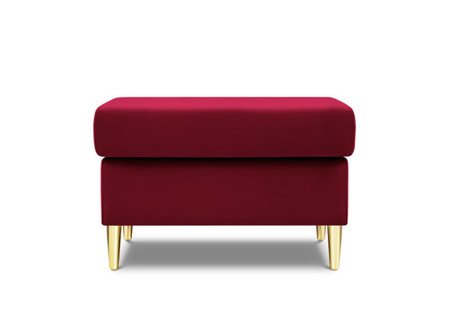 Cosmopolitan Design Poef Kyoto flueel, rood - 70x70x45cm