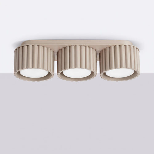 Sollux Lighting Plafondlamp AURA 3 taupe Gx53 - 32,5x10x8cm