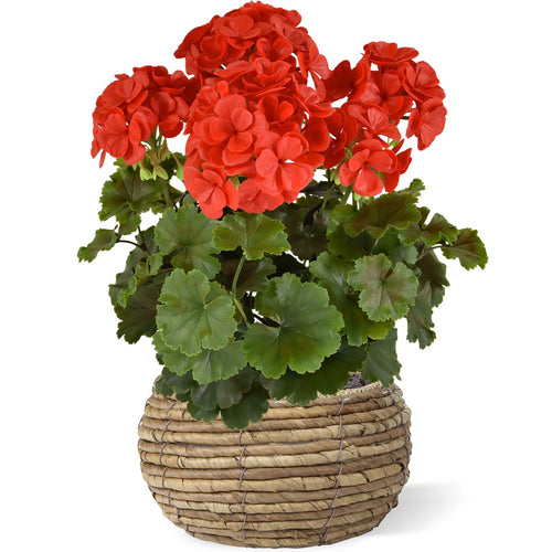 Maxifleur Geranium PL XL kunstplant 40cm -rood - UV bestendig