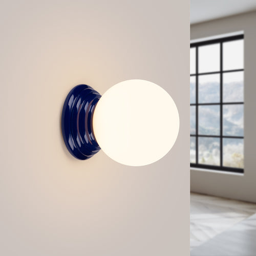 Sollux Lighting Wandlamp ZORI ultramarijn IP44 - 12x16x12cm