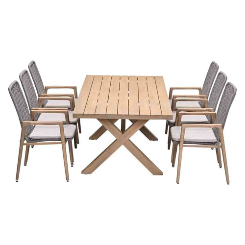 Garden Impressions tuinset Luando - Tamako - bruin - 220x100 cm - 7-delig