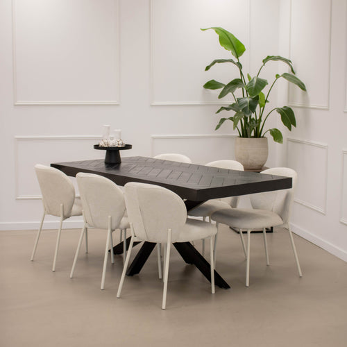 Kick eetkamerstoel Josh - Grijs/Beige - vtwonen shop