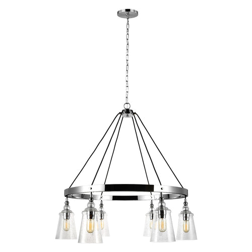 Loras Feiss 6 Lichts Kroonluchter Chroom