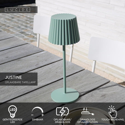 Lucide tafellamp JUSTINE - Geïntegreerde LED - Groen