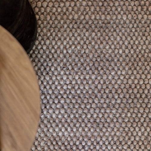 Interieur05 Wollen vloerkleed Lecco vergrijst bruin - 200 x 290 cm