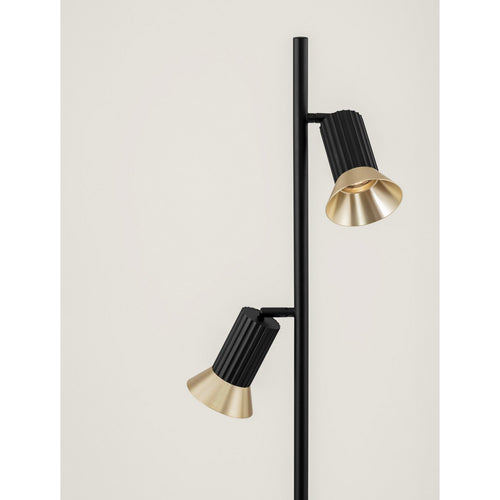 Nova Luce LUVIA Vloerlamp met meerdere armen, oxidegoudkleurig, zwarte LED GU10 fitting, 2x10W