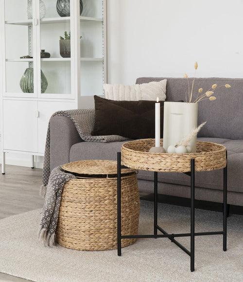 BRAM Bijzettafel Banff - ø50 - Riet - vtwonen shop