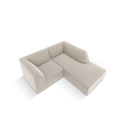 Cosmopolitan Design - Modulaire hoekbank rechts Siena 3-zits, imitatieleer duif - 180x186x69cm