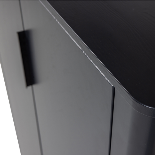 WOOOD kast 2-deurs Gunnar - Grenen - Matzwart - 135x85x39 - vtwonen shop