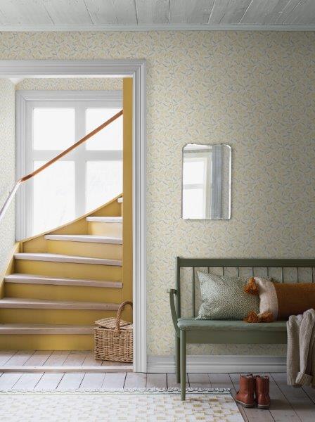 Borastapeter behang vintage bloemetjes geel - 53 cm x 10.05 m - 660345 - vtwonen shop