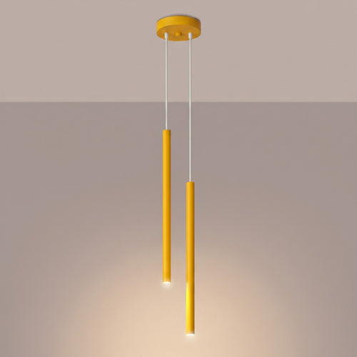 Sollux Lighting Hanglamp PASTELO 2 geel - 15x15x118cm
