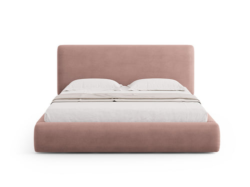 Cosmopolitan Design Opbergbed met hoofdeinde Colonel 200x200cm, chenille, roze - 220x220x100cm