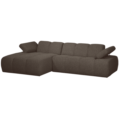WOOOD chaise longue bank links Mojo - Bouclé - Bruin Melange - vtwonen shop