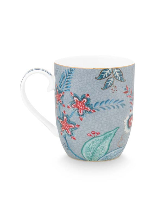 Pip Studio Flower Festival Mokken - Servies - Set van 4 Kleine Kopjes - Lichtblauw - 145ml - vtwonen shop