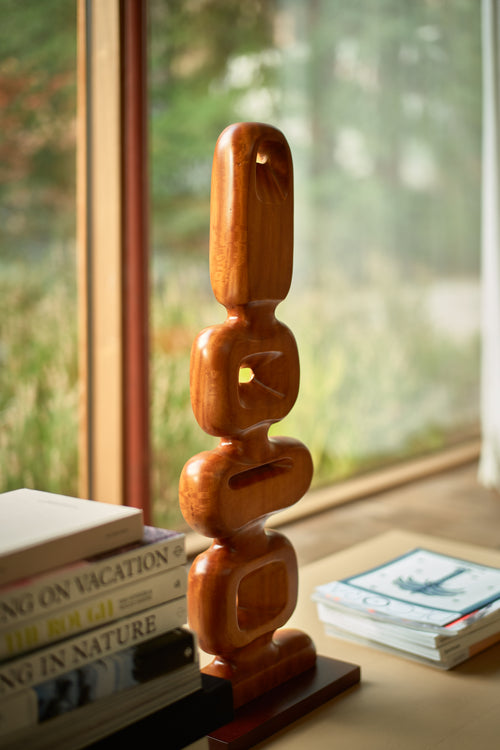 HKLIVING sculptuur handgemaakt – naturel hout - vtwonen shop