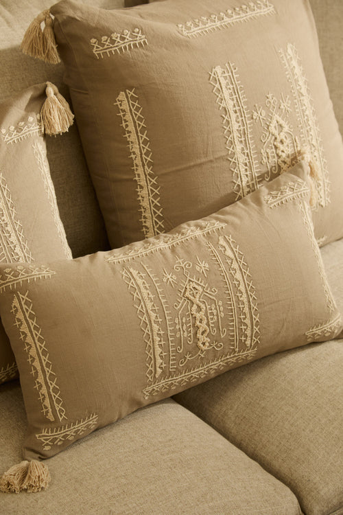 Calma House Kussenhoes Traste - Steenkleur - 30x60