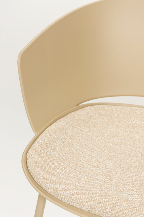 Housecraft Living Jessica Eetkamerstoelen met armleuning Beige - Set van 4 - vtwonen shop