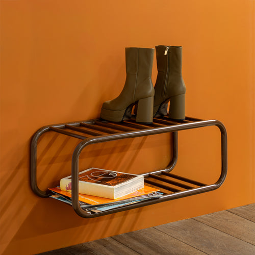 Spinder Design schoenenrek Retro Schoenenrek - Chocolate Brown - 4 paar schoenen - vtwonen shop