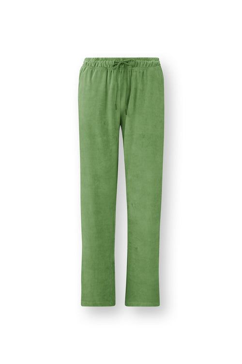 Pip Studio - Britta Pyjama Broek Dames - Velvet - Groen - S - vtwonen shop