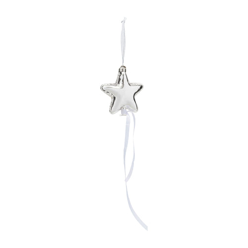 Rivièra Maison Balloon Star Ornament silver S - Glas - Zilver - vtwonen shop