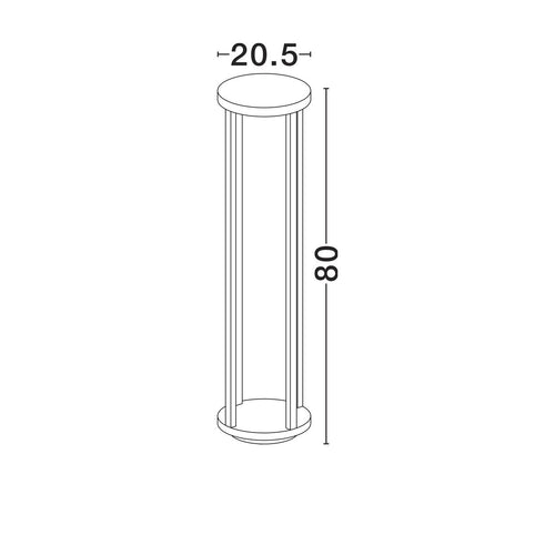 Nova Luce OPTUS Buitenbol met antracietkleurige LED-verlichting, 9W, 459lm, IP65, 3000K