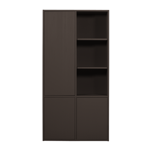 WOOOD opbergkast Merel - Grenen - Middenbruin - 100x200x44 - vtwonen shop